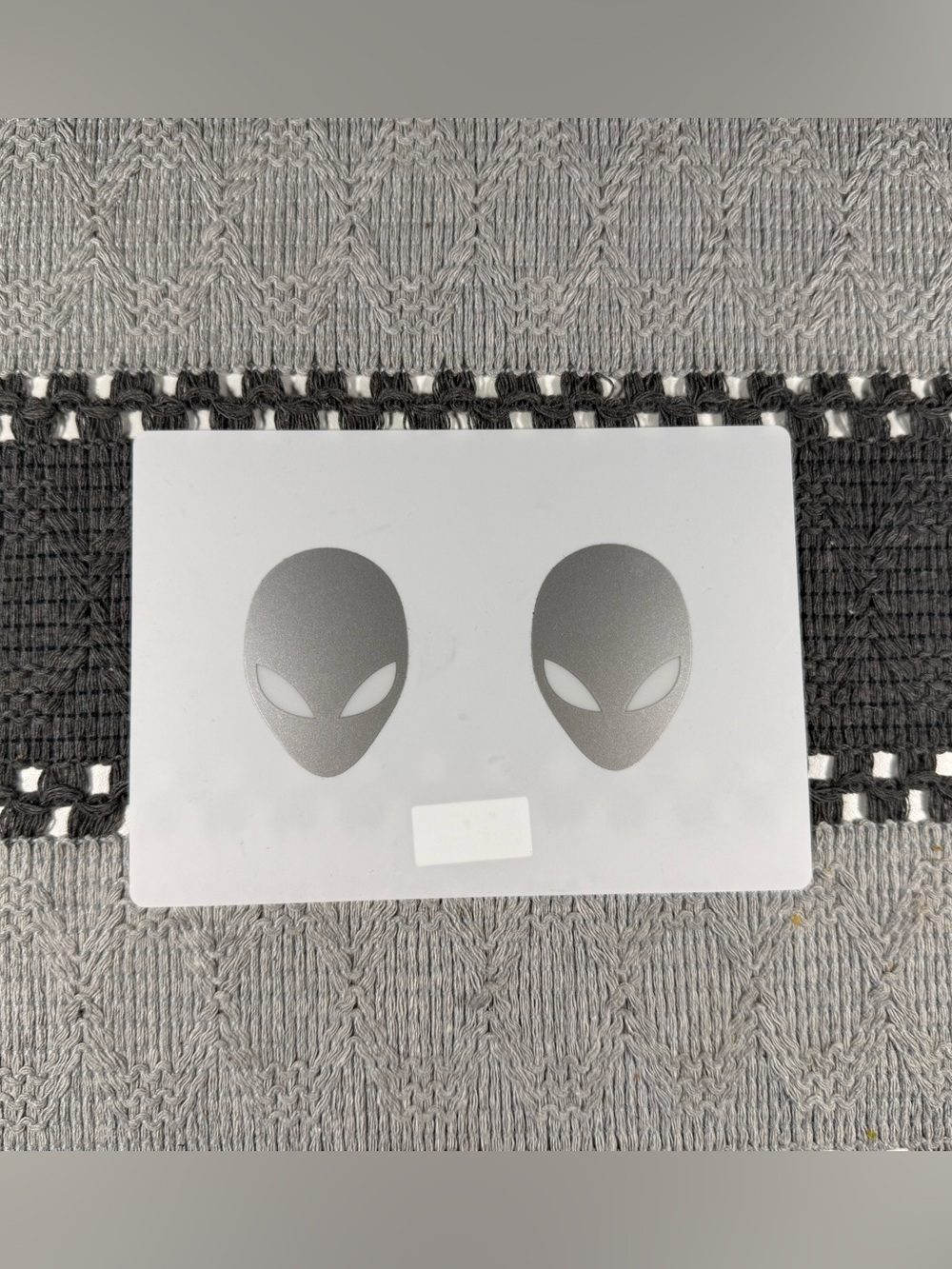 Silver Alien Head Sticker for Alienware Computer Case Mod Universal x2 Stickers